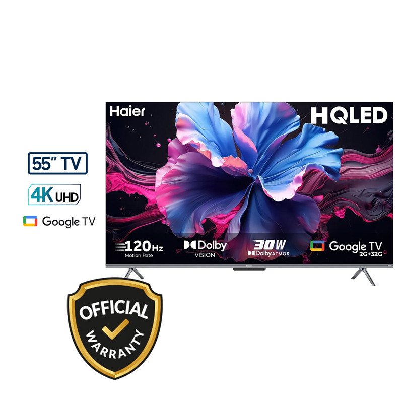 Haier 55 Inch Bezel-Less HQLED 4K UHD Google TV (H55P7UX)