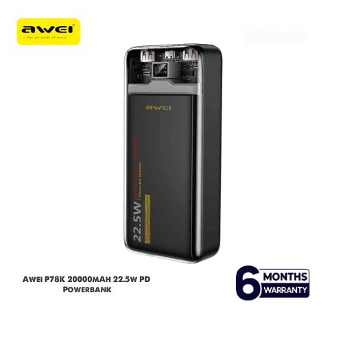 Awei P78K 20000mAh 22.5W Portable Fast Charging Power Bank