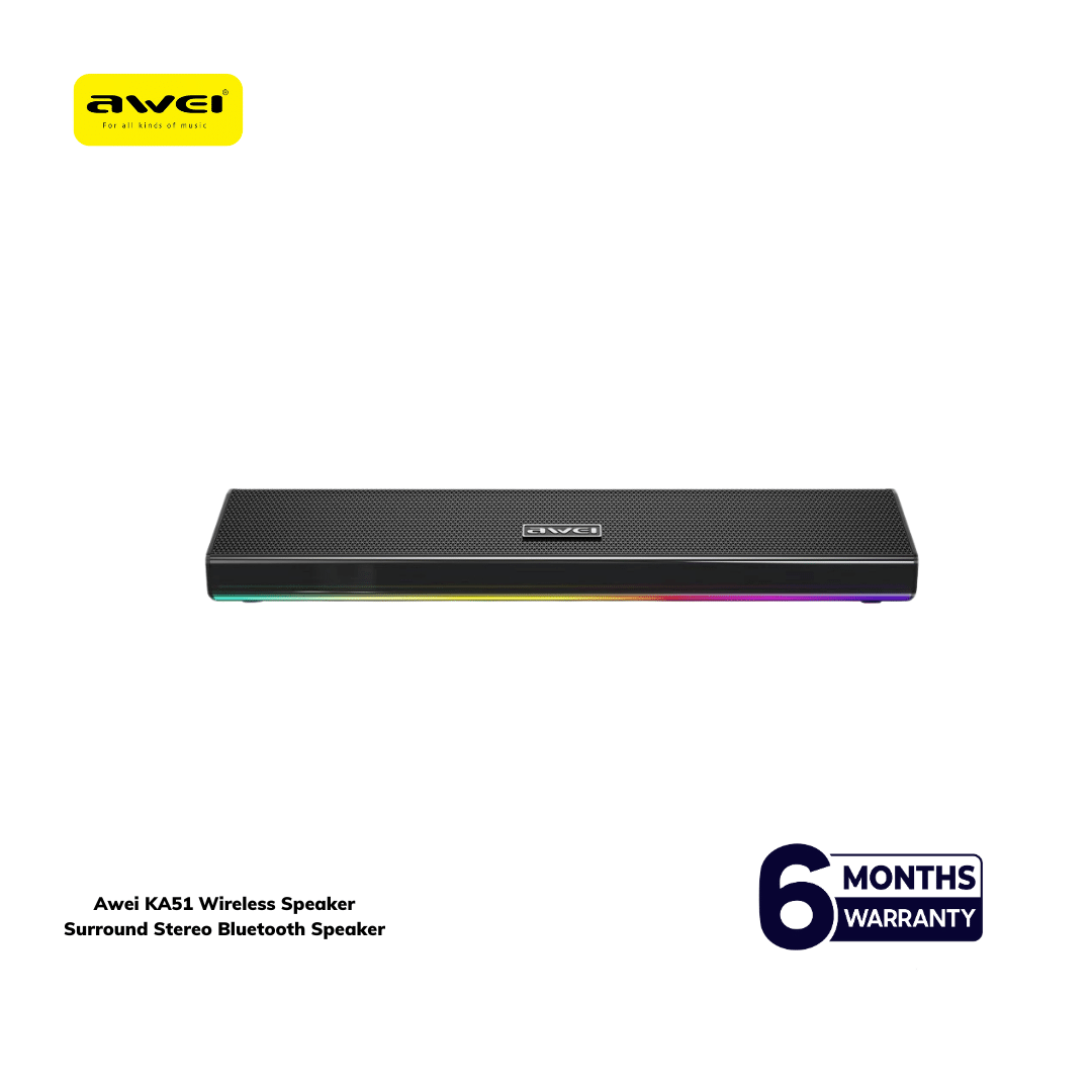 AWEI KA51 12W TWS Wireless Speaker with RGB Lights & 1800mAh Battery
