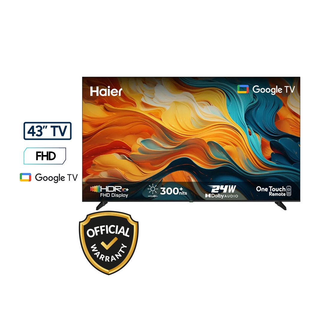 Haier 43 Inch FHD Bezel-Less Google TV (H43K85FFX)