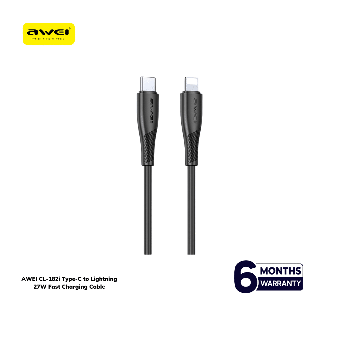 AWEI CL-182i Type-C to Lightning 27W Fast Charging Cable