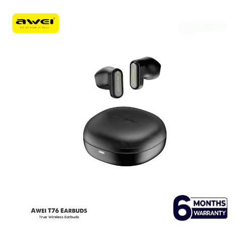 Awei T76 TWS Earbuds Wireless Bluetooth earphones With Mic 300mAh Long Battery