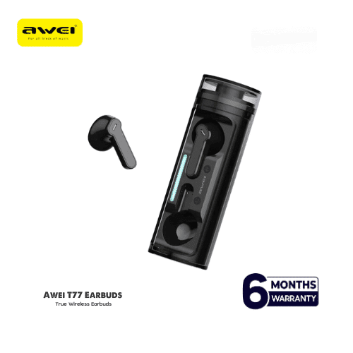 Awei T77 TWS Wireless Earphone Double Mic ENC Bluetooth 5.3