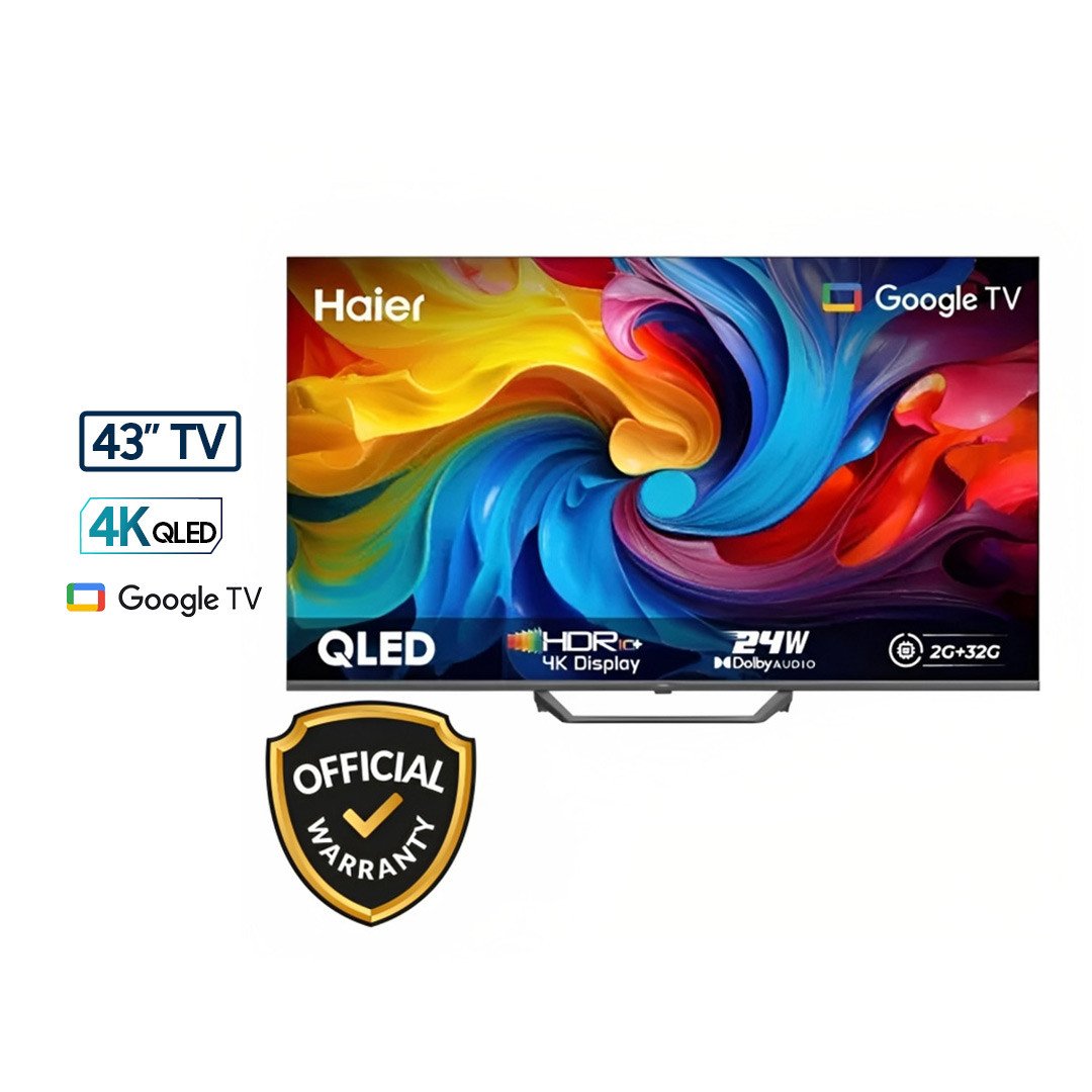 Haier 43 Inch QLED 4K UHD Google TV (H43S80EUX)