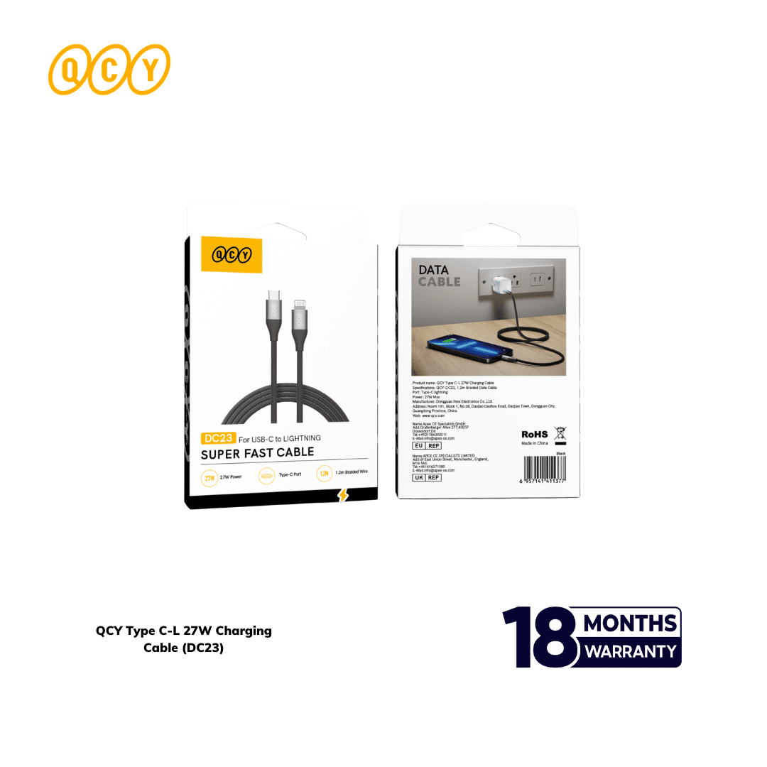 QCY Type C-L 27W Charging Cable (DC23)