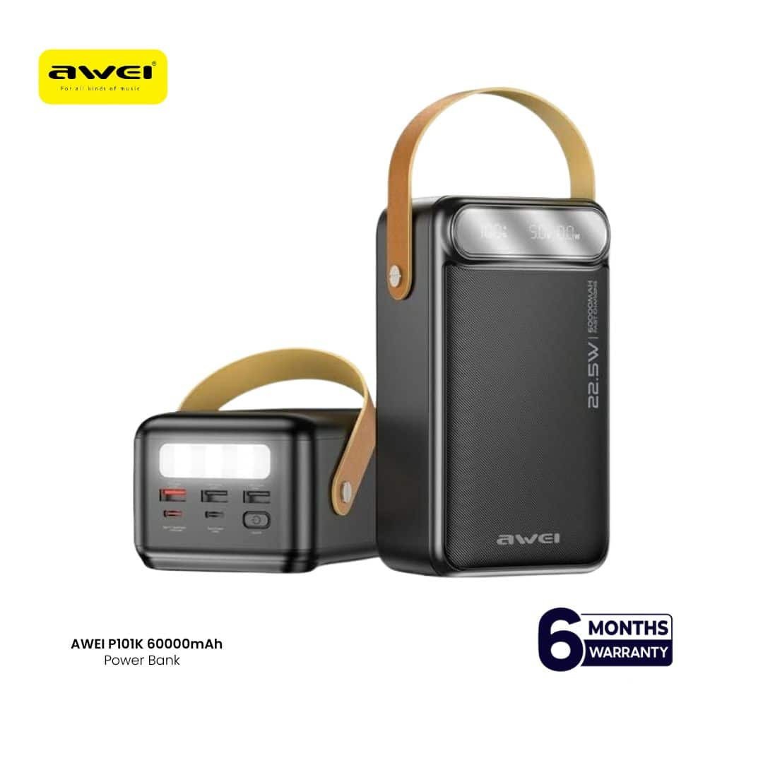 AWEI P101K 60000mAh 22.5w Fast Charging Power Bank