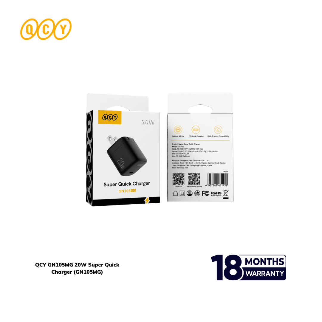 QCY GN105MG 20W Super Quick Charger (GN105MG)