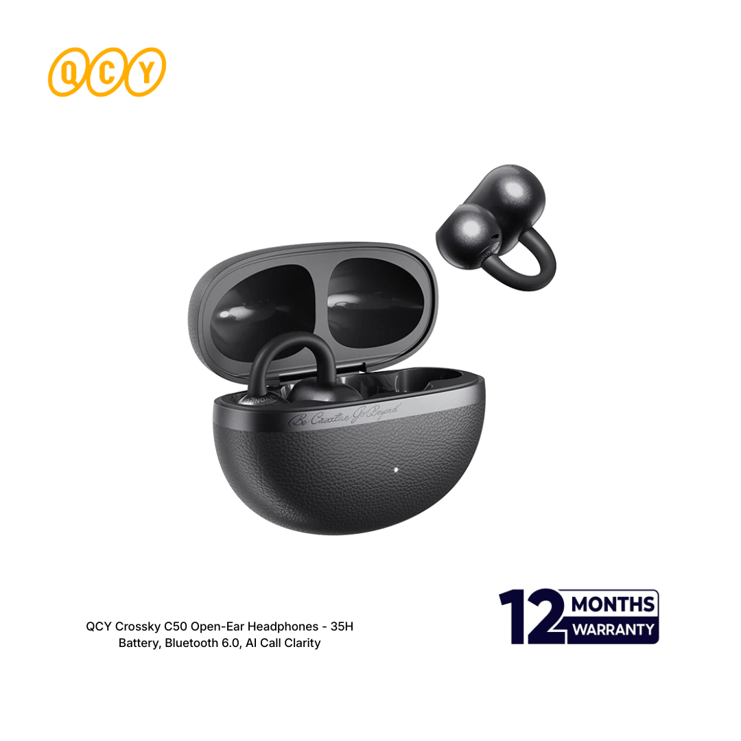 QCY Crossky C50 Open-Ear Headphones – 35H Battery, Bluetooth 6.0, AI Call Clarity