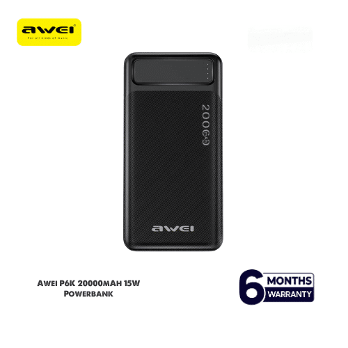 Awei P6K 20000mAh Double USB Output Power Bank